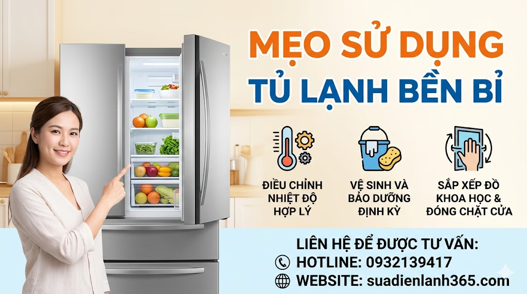 10 Mẹo Sử Dụng Tủ Lạnh Bền Bỉ