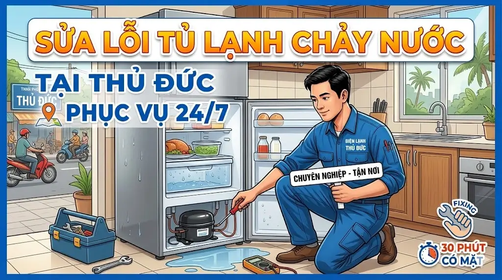 Sửa Lỗi Tủ Lạnh Bị Chảy Nước Tại Thủ Đức