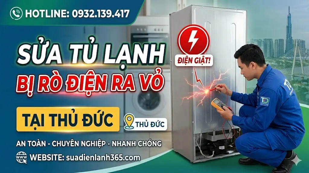 Sửa Tủ Lạnh Bị Rò Điện Ra Vỏ Tại Thủ Đức