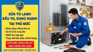 Sửa Tủ Lạnh Kêu To, Rung Mạnh Tại Thủ Đức